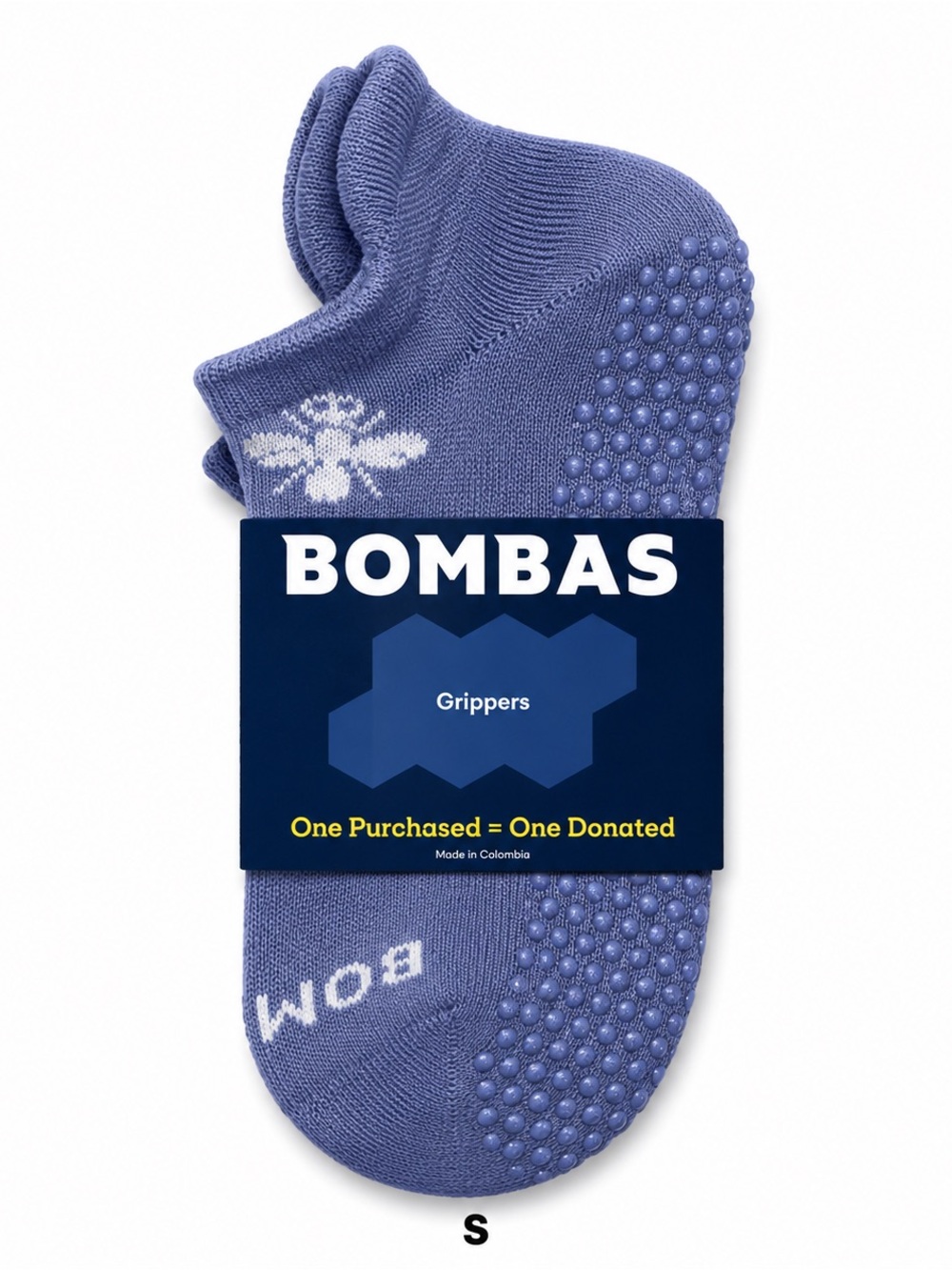 Bombas Gripper Ankle Socks Oyster Blue S Pilates